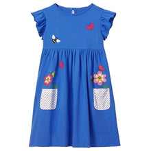 Carica l&#39;immagine nel visualizzatore di Gallery, VIKITA Vestito Ricamo Floreale Manica Lunga Casuale Cotone Bambina L323 5T - Ilgrandebazar