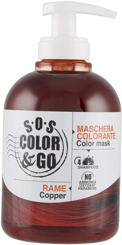 S.O.S COLOR & GO Maschera Colorante Riflesssante e ravvivante Rame 300 ml