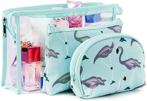 3 Pezzi Beauty case Trasparente, Borsa Trasparente, Beauty Trasparente 3 Pezzi Beauty case Trasparente, Borsa Trasparente, Beauty Trasparente