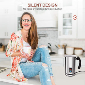 Montalatte elettrico automatico da 500 watt 240 ml in acciaio inossidabile adatto per rivestimento antiaderente schiuma di latte caldo e freddo facile da pulire