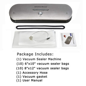 Macchina Sottovuoto per Alimenti, KitchenBoss G210/Acciaio Inossidabile - Ilgrandebazar