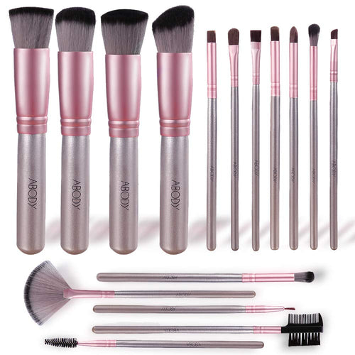 Pennelli Make Up Professionali, Abody 16 Set di Per 16pc, Rosa - Ilgrandebazar