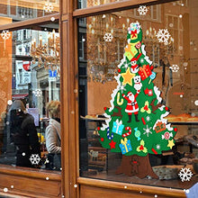 Carica l'immagine nel visualizzatore di Gallery, Albero Natale Feltro DIY Albero Natale Artificiale Addobbi Natalizie Educativo Giocattolo Regalo Bambini per Decorazioni Murali Natalizie da Parete, Porte, Ufficio, Aula - 40 Ornamenti (100cm*60cm)