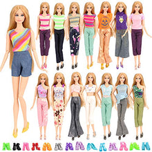 Carica l&#39;immagine nel visualizzatore di Gallery, Miunana 20 Articoli Fatti A 5 Abiti + 5 Pantaloni + 10 Pcs Scarpe Per Barbie