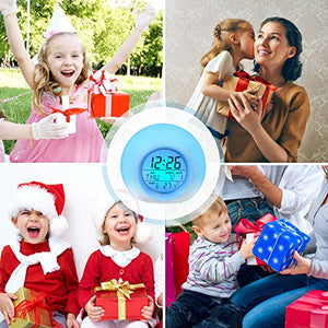 HAMSWAN [Regalo di Compleanno per Bambini JL-C018 Sveglia Digitale con Azzuro