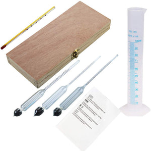 Tefeler Kit di 3 Idrometri per Alcol - Alcoolimetro Misurazione Grado... - Ilgrandebazar