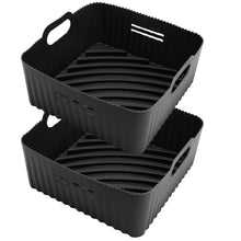 Carica l&#39;immagine nel visualizzatore di Gallery, 21CM Accessori Friggitrice ad Aria in Silicone, 2PCS Quadrata Teglie Cestino per Friggitrice ad Aria per COSORI 5,5L 4,7L, Riutilizzabile Invece di Carta Forno