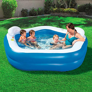 Bestway Piscina Family Pentagono Gonfiabile, 575 Litri, Bianco Azzurro, 207...