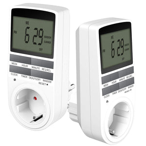 Presa Temporizzata EXTSUD 2 Pezzi Prese Timer Programmabili Spina Elettrica...