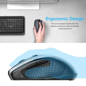 TECKNET PRO Mouse Senza Fili, 2600DPI, Durata delle batterie di 24 Grigio - Ilgrandebazar