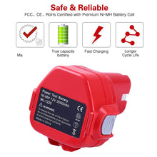 Carica l&#39;immagine nel visualizzatore di Gallery, Boetpcr 12V 3000mAh Ni-MH Sostituzione per Makita Batteria 3.0Ah-1, Pa12-1 - Ilgrandebazar