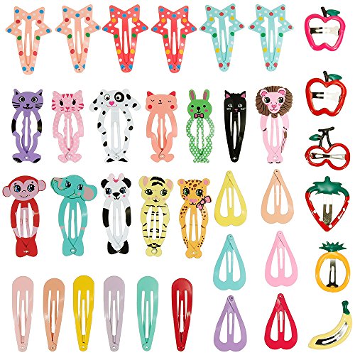 Lictin 36 PCS Mollette per Capelli Bambina - Cartoon Design Fermagli per... - Ilgrandebazar