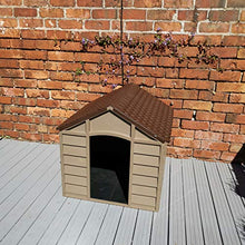 Carica l'immagine nel visualizzatore di Gallery, Cuccia per Cani Taglia Media in Resina PVC Smontabile Tetto Marrone - Ilgrandebazar