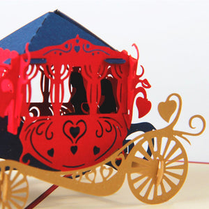 Wedding Card, Deesos Biglietto d'auguri per innamorati, Carrozza - Ilgrandebazar