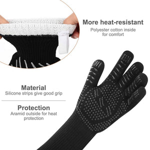 Guanti da Barbecue, Resistenti al Calore Fino a 800 ° C, con Medium, Silver - Ilgrandebazar