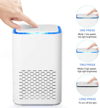 Carica l'immagine nel visualizzatore di Gallery, Purificatore d'Aria con H13 filtro HEPA,Effetti Filtrazione 99,97%, Silenzioso filtro dell'aria USB con Funzione Aromaterapia e Luce notturna,per Casa Ufficio, Allergie, Formaldeide, Fumi