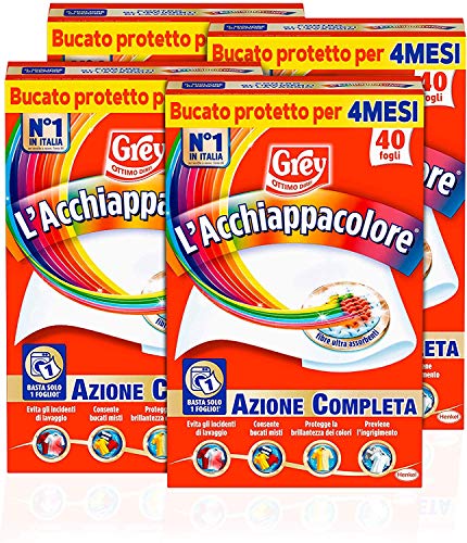 Grey L' Acchiappacolore, Fogli cattura colore con fibre 160 fogli - Ilgrandebazar