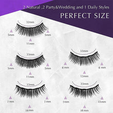 Carica l'immagine nel visualizzatore di Gallery, Ciglia Magnetiche Con Eyeliner Magnetico Kit, 5 Paia Di Ciglia Finte Naturali E Di Lunga Durata, Ciglia Finte Magnetiche Riutilizzabili Senza Colla