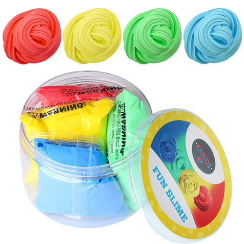 Karids Morbido Slime in 4 Colori - Divertente, Colorato e Interattivo Giochi Antistress per Bambini e Adulti - Soffice, Non-Appiccicoso ed Elastico Slime Nuvola Arcobaleno | Blu, Verde, Giallo, Rosso