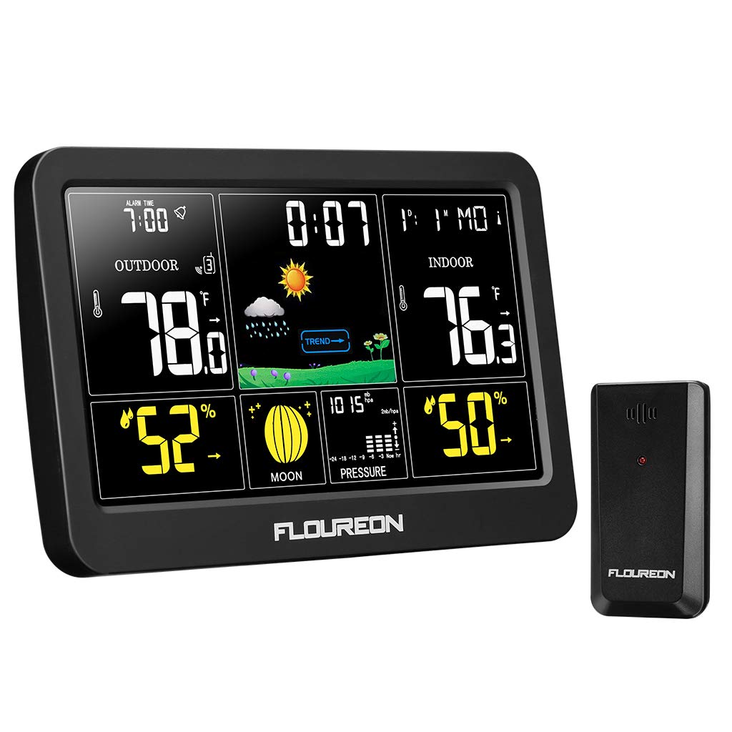 FLOUREON Stazione Meteorologica Automatica Digitale Wireless Meteo... - Ilgrandebazar