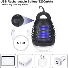Carica l&#39;immagine nel visualizzatore di Gallery, yipin Lampada Antizanzara Elettrica per Esterno&amp;Interno,2-in-1 Lampada Anti-zanzara &amp; Lanterna da Campeggio Lampada da Tenda IP67 Antipioggia Bug Zapper LED Carica della Lampada Tramite USB 2200mAh