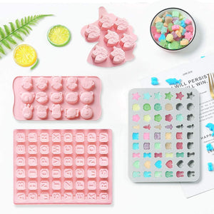 AYUQI Stampo in Silicone per Cioccolato, Animali e Stampo per Caramelle Unicorno Stampi da Forno per Gelatina per cubetti di Ghiaccio Truffle Mold con 1 contagocce per Cioccolato, Biscuit.etc