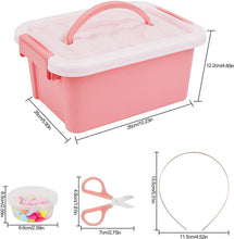 Carica l'immagine nel visualizzatore di Gallery, Herefun Perline Colorate Kit, Perline e Creazione di Gioielli Set di Perline Fai da Te Braccialetti Necklace Fai da Te Set, Perline Arte dei Bambini con Scatola Fare Perline per Ragazze