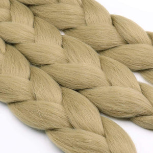 Treccine Africane Extension 3 Ciocche Trecce Afro Finta Capelli Treccia Sintetica Intrecciate Ombre Jumbo Braiding Hair Kanekalon Braids Crochet Twist, Biondo naturale 60.96 cm (Confezione da 3) Bionda naturale