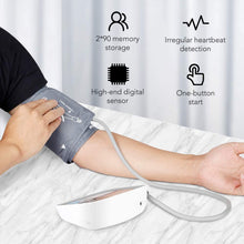 Carica l&#39;immagine nel visualizzatore di Gallery, HYLOGY Misuratore Pressione da Braccio Digitale, Sfigmomanometro da Braccio Pressione Arteriosa, Grande Schermo LCD, 2 * 90 Posizioni di Memoria (grigio) (GRIGIO)