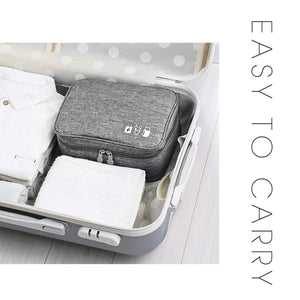OrgaWise Accessori Custodia per Cavi Elettronica 2-strato-grigio