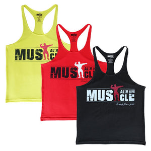 Muscle Alive Uomo Fitness sotto Maglie Sportive Canotta Bodybuilding... - Ilgrandebazar