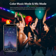 Carica l'immagine nel visualizzatore di Gallery, Aerb 10M Bluetooth Striscia LED RGB 5050, Impermeabile IP65,TV Retroilluminazione 16 Colori 4 Mode, 300LEDs 12V 5A, Funzione Musicale, Smart Controllo APP e Telecomando, Ricarica USB, Per Decorazioni