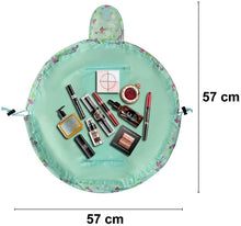Carica l'immagine nel visualizzatore di Gallery, Lazy, trousse per trucchi con coulisse, grande capacità, impermeabile, da viaggio, per donne e ragazze (Fenicottero blu)