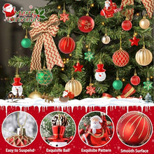 Carica l'immagine nel visualizzatore di Gallery, FAMKEEP Palline di Natale 70pz Palline Natalizie Decorazioni Albero di Natale Palla Palline decorative Rosso e Verde, Diverse Forme Plastica decorazioni per albero di Natale Addobbi Feste Nozze