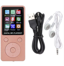 Carica l&#39;immagine nel visualizzatore di Gallery, Musica MP3 MP4 Player 8G Bluetooth Schermo da 1,8 pollici Mini Lettore portatile Supporto 32G Memory Card Pulsante tondo, Supporto musica, Radio, Registrazione, Video Regalo per bambini(Oro)