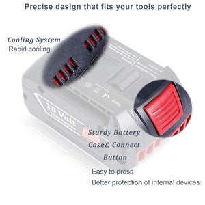 DOSCTT Sostituzione per Bosch BAT609 18V 5500mAh Li-Ion Batteria 1 pack, Nero