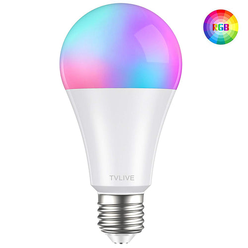 Lampadina Smart Alexa E27 10W con Luci Calde/Fredde e RGB 2700-6500K...