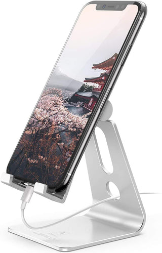Lamicall Supporto Telefono Regolabile, Dock Telefono - Universale Supporto Dock per Phone 11 PRO, XS Max, XS, X, XR, 8, 7, 6 Plus, Samsung S10 S9 S8 S7, Huawei, Scrivania, Altri Smartphone - Argento