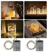 Carica l&#39;immagine nel visualizzatore di Gallery, BXROIU 2 X Catena Luminosa Luci Stringa 20LEDs Ghirlanda 2m filo Bianco Caldo - Ilgrandebazar