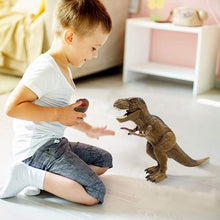 Carica l&#39;immagine nel visualizzatore di Gallery, Dinosauro Telecomandato Giocattolo Elettrico - LED Giocattoli di Dinosauro T-REX Realistici RC con Occhi Luminosi, Camminare, Ruggire, Spruzzare, Regalo Giocattolo Robot per Ragazzi Ragazze Bambini
