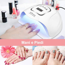 Carica l'immagine nel visualizzatore di Gallery, MOULEI 150W Lampada Unghie LED UV Professionale per Manicure/Pedicure, Sensore Di Avvio Automatico Con La Possibilità Di Lmpostare 4 Timer 10/30/60 / 99S