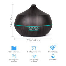 Carica l&#39;immagine nel visualizzatore di Gallery, Tenswall 400ml Umidificatore con 7 Colori Cambiato di Luce LED,Diffusore... - Ilgrandebazar