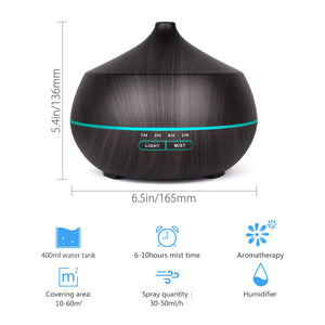 Tenswall 400ml Umidificatore con 7 Colori Cambiato di Luce LED,Diffusore... - Ilgrandebazar