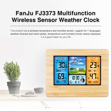 Carica l&#39;immagine nel visualizzatore di Gallery, ALLOMN Stazione Meteo Senza Fili, Orologio Digitale Multifunzionale per Nero - Ilgrandebazar