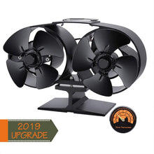 Carica l&#39;immagine nel visualizzatore di Gallery, Ventola per stufa alimentata a calore camino, a legna 8 Lame.