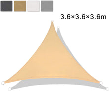 Carica l'immagine nel visualizzatore di Gallery, LOVE STORY Tenda da Vela Parasole Impermeabile(PES) Triangolare 3.6×3.6×3.6m Sabbia Protezione UV per Terrazza Campeggio Giardino Esterno