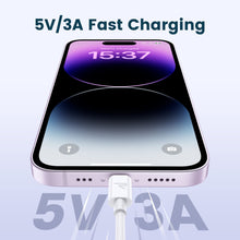 Carica l&#39;immagine nel visualizzatore di Gallery, RAMPOW Cavo iPhone, Cavo iPhone USB [Certificato Apple MFi C89], Cavo Lightning, Cavo Caricatore iphone Carica Rapida Compatibile per iPhone 14/13/12/11/Pro Max/X/XS/XS Max/XR, iPad - Bianco/1M