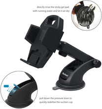 Carica l'immagine nel visualizzatore di Gallery, Beikell Supporto Auto Smartphone, Supporto per Telefono per Auto [360 Gradi di Rotazione] con Cruscotto Regolabile e Supporto per Braccio Estensibile per Auto Forte Rilievo in Gel Appiccicoso Nero