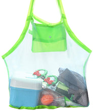 Carica l'immagine nel visualizzatore di Gallery, Faburo Large Borsa da Spiaggia in Tessuto A Rete per Riporvi Giocattoli da Bambino Palline, Borsa a Secchiello da Spiaggia Giochi Tote per Mare Piscina Barca Giocattoli Asciugamani o Altri Articoli