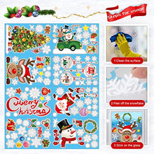 Carica l&#39;immagine nel visualizzatore di Gallery, Adesivi Natalizi per Finestre, Vetrofanie Natalizie Finestre per Vetrine Vetro Porta Rimovibile Stickers Natalizi Addobbi Bianche Fiocchi di Neve Adesivi Natale Finestra Decorazioni per Negozi Casa